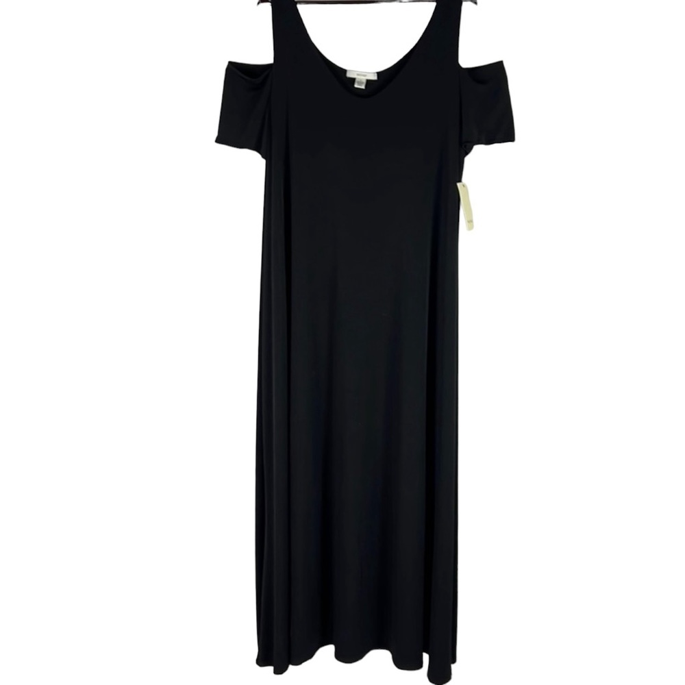 Sejour Nordstom Maxi Cold Shoulder Dress Black 2X